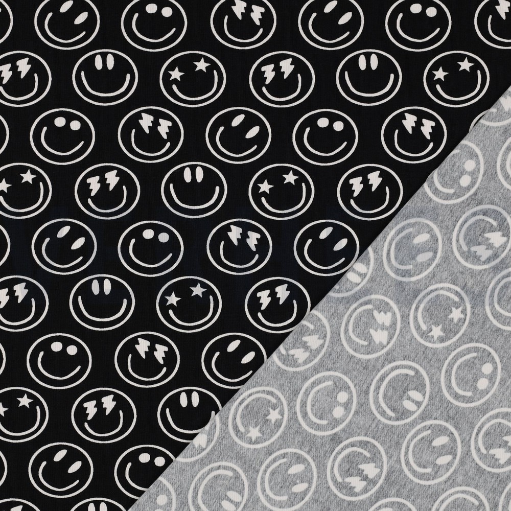 JERSEY HAPPY FACES BLACK #7