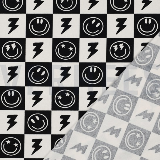 JERSEY HAPPY FACES BLACK #7