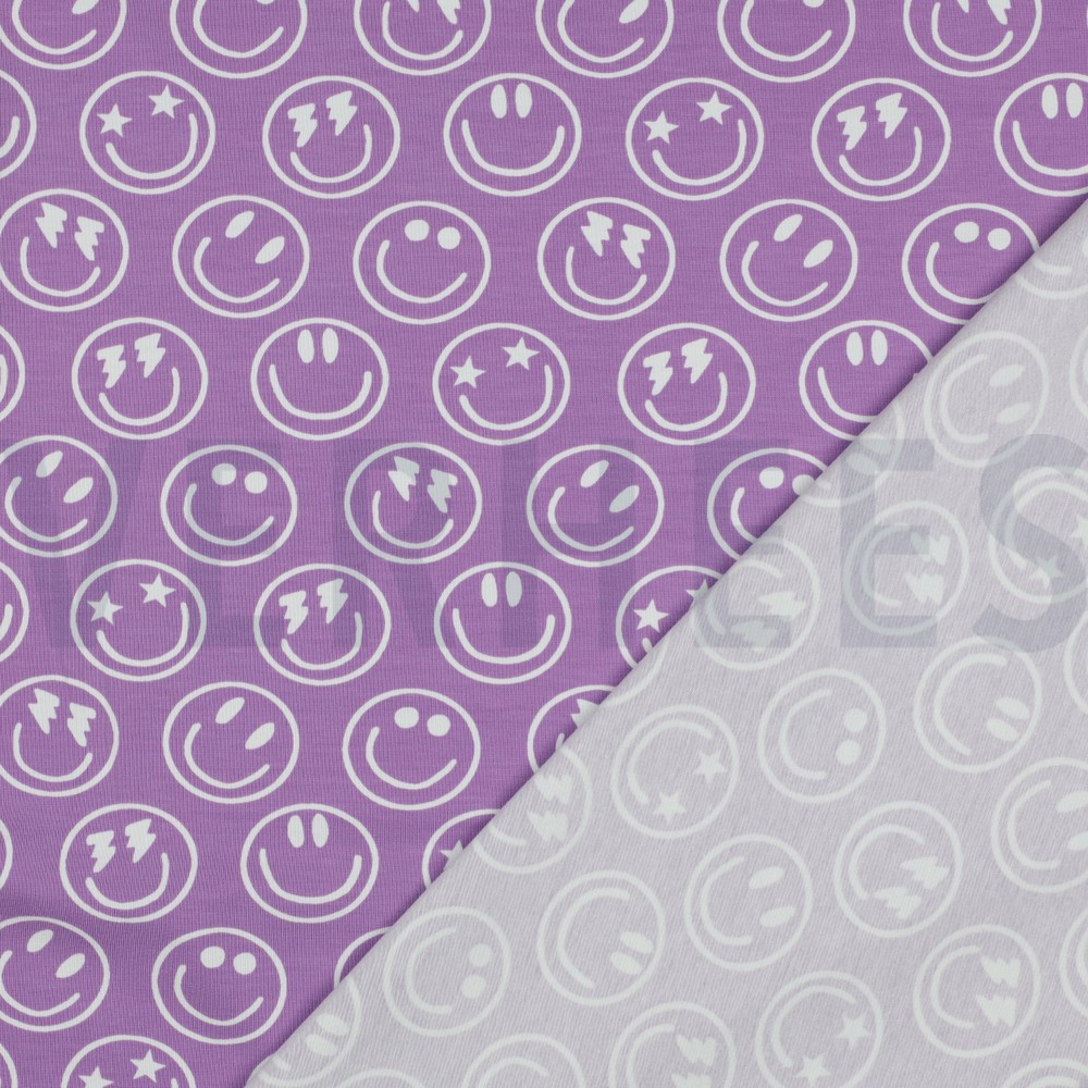 JERSEY HAPPY FACES LAVENDER #7
