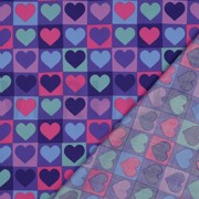 FINE POPLIN HEARTS PURPLE (thumbnail) #4