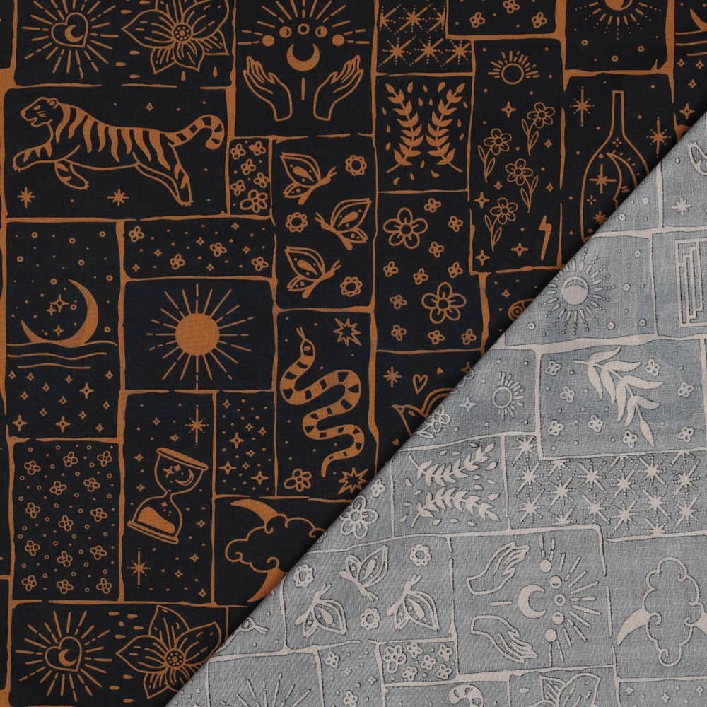 FINE POPLIN BOHO BLACK #7