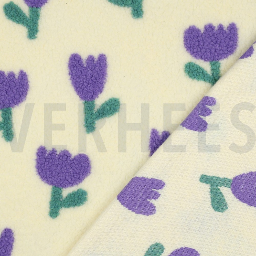 TEDDY JACQUARD FLEURS BLANC CASSÉ #7