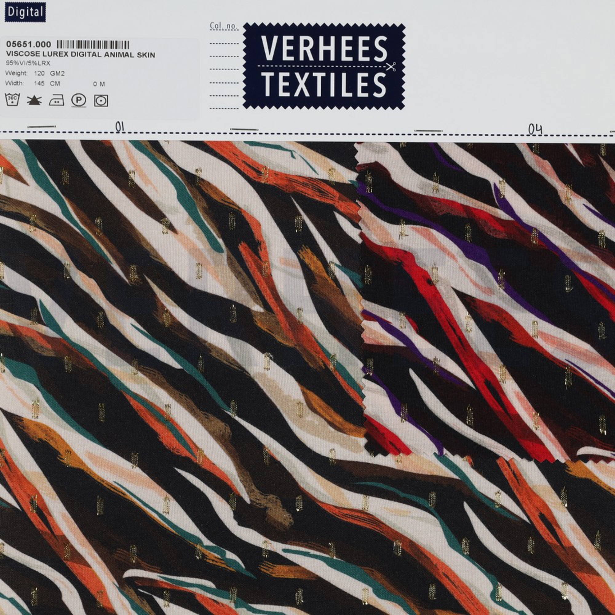 VISCOSE LUREX DIGITAL ANIMAL SKIN BLACK/PURPLE (high resolution) #4