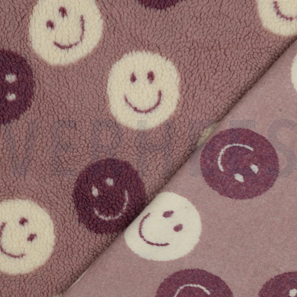 TEDDY JACQUARD HAPPY FACES MAUVE #7