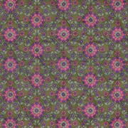 COTTON VOILE STEPPED FLOWERS ARMY GREEN (thumbnail) #4