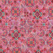 COTON VOILE MATELASSÉ DIGITAL PATCHWORK ROSE (thumbnail) #4