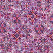 COTON VOILE MATELASSÉ DIGITAL PATCHWORK BLEU (thumbnail) #4