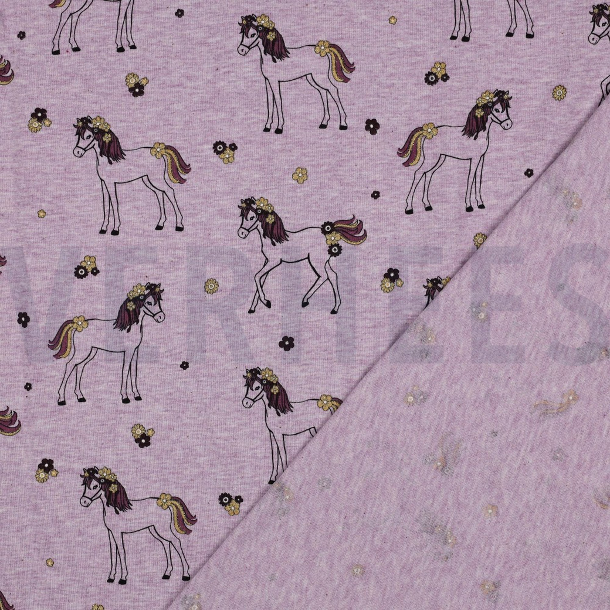 JERSEY MÉLANGE PAILLETTES CHEVAUX VIOLET (high resolution) #4
