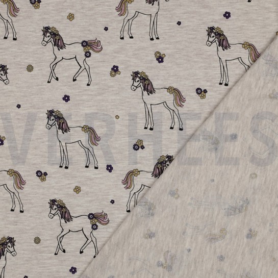 JERSEY MÉLANGE PAILLETTES CHEVAUX SABLE CLAIR #7