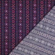 FINE POPLIN DIGITAL FLOWERS NAVY (thumbnail) #4