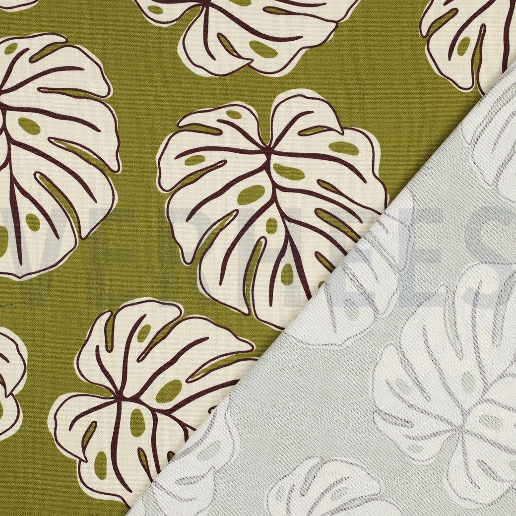 CANVAS MONSTERA LEAVES GREEN #7