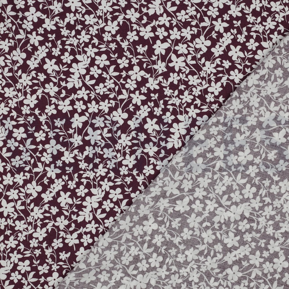 VISCOSE RADIANCE BLOEMEN BORDEAUXROOD #7