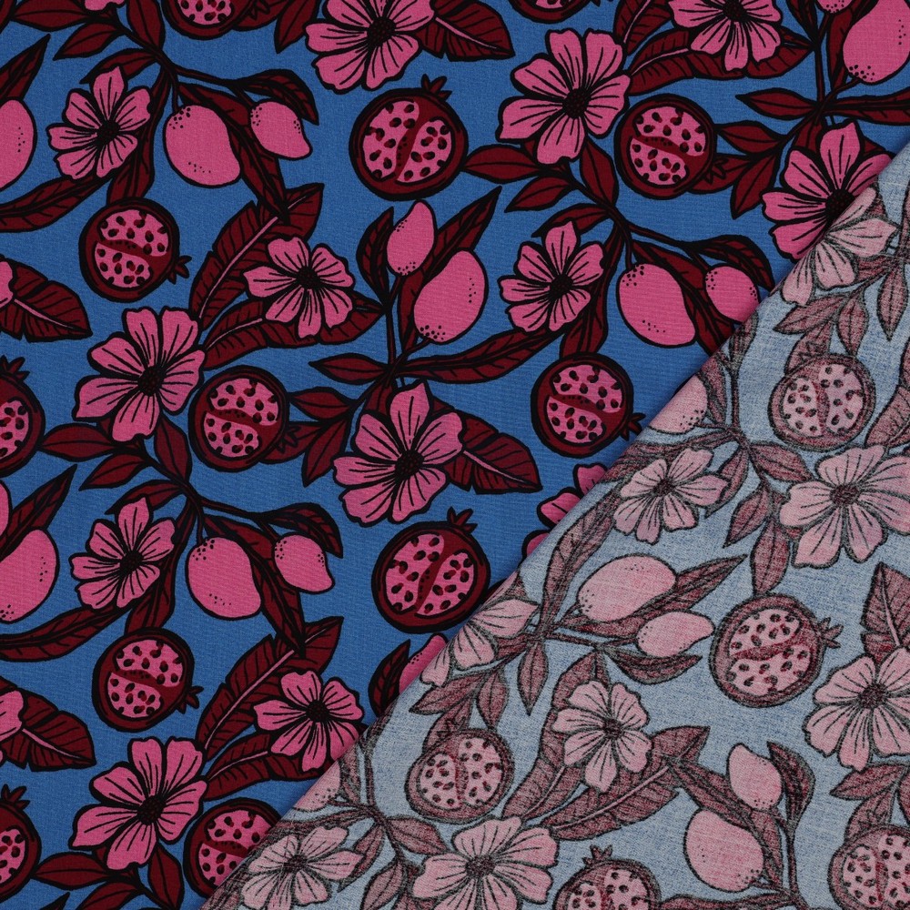 VISCOSE RADIANCE FLOWERS PINK #7