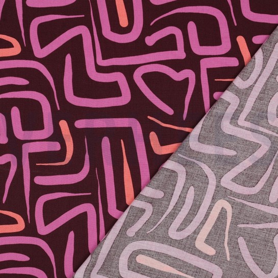 VISCOSE RADIANCE ABSTRACT BORDEAUXROOD #7