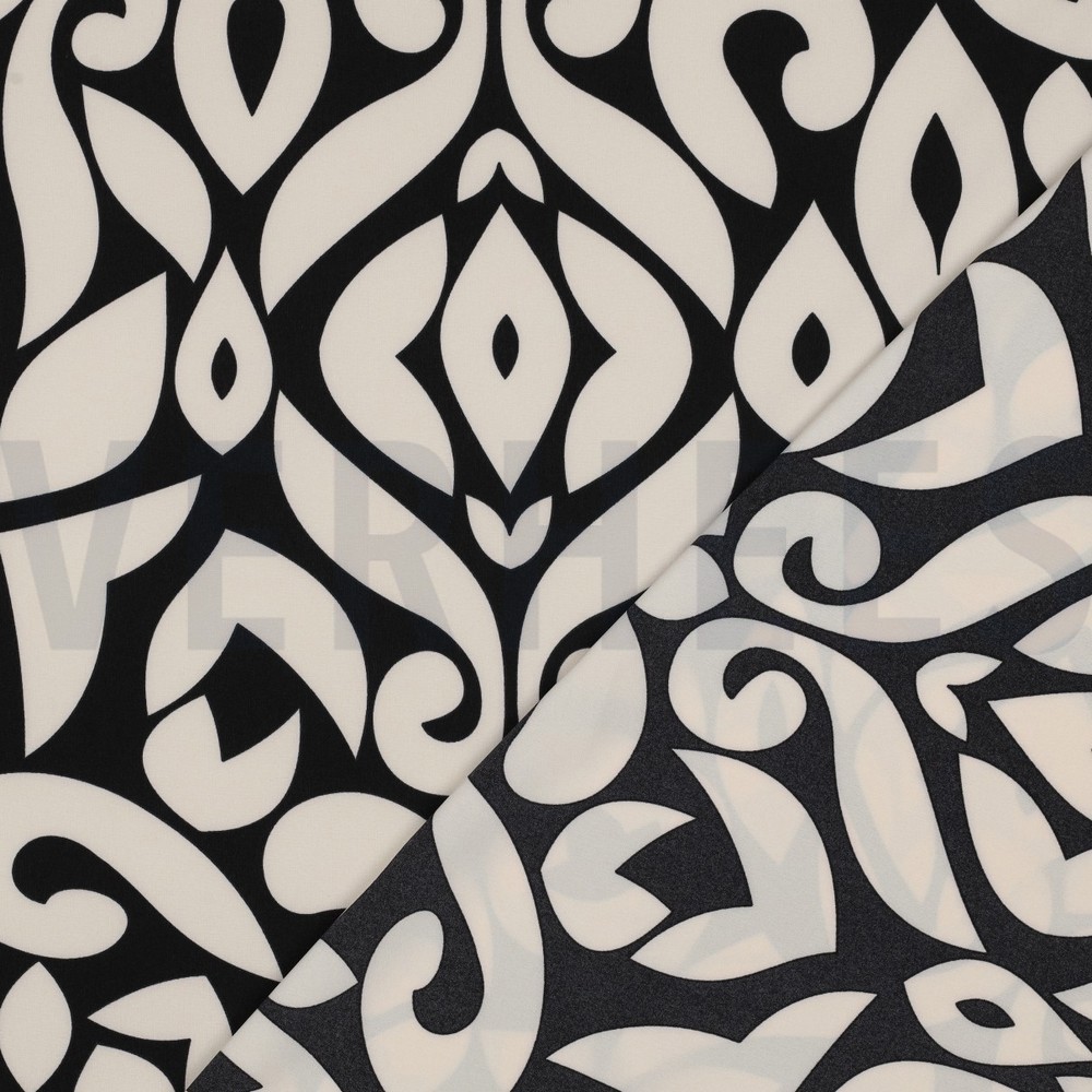 MAGNOLIA STRETCH ABSTRACT BLACK #7