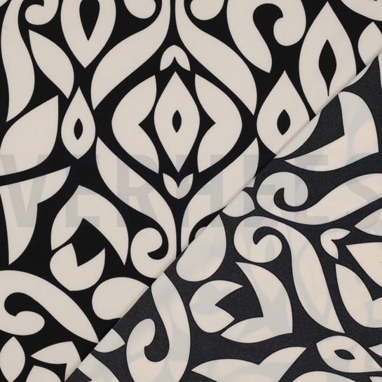 MAGNOLIA STRETCH ABSTRACT BLACK #7