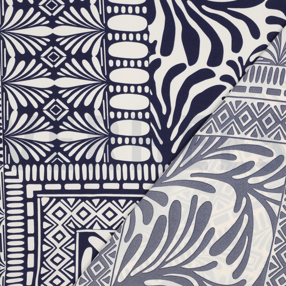 MAGNOLIA STRETCH PATCHWORK MARINEBLAU #7