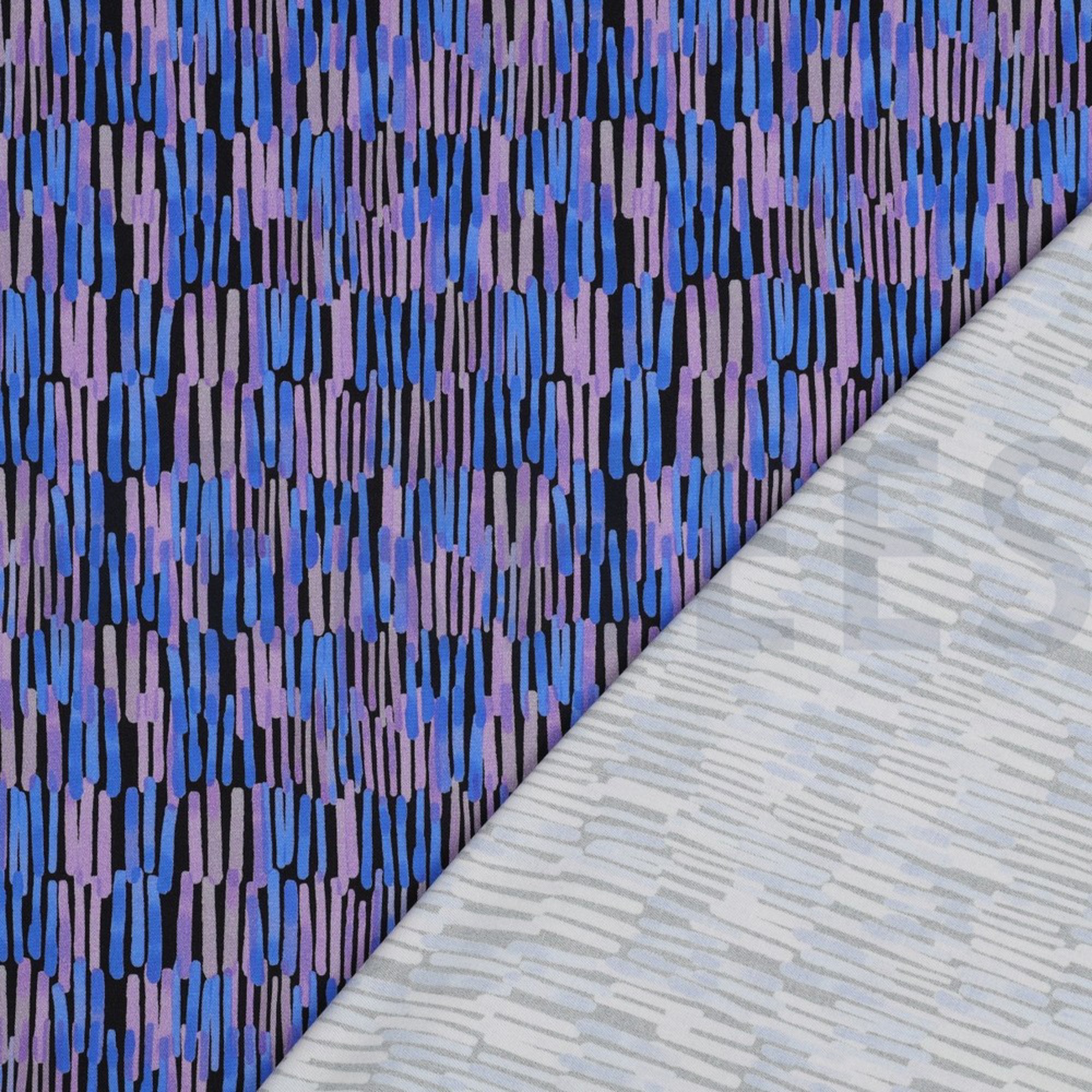 VISKOSE ROSELLA STRETCH DIGITAL STREIFEN SCHWARZ (high resolution) #4