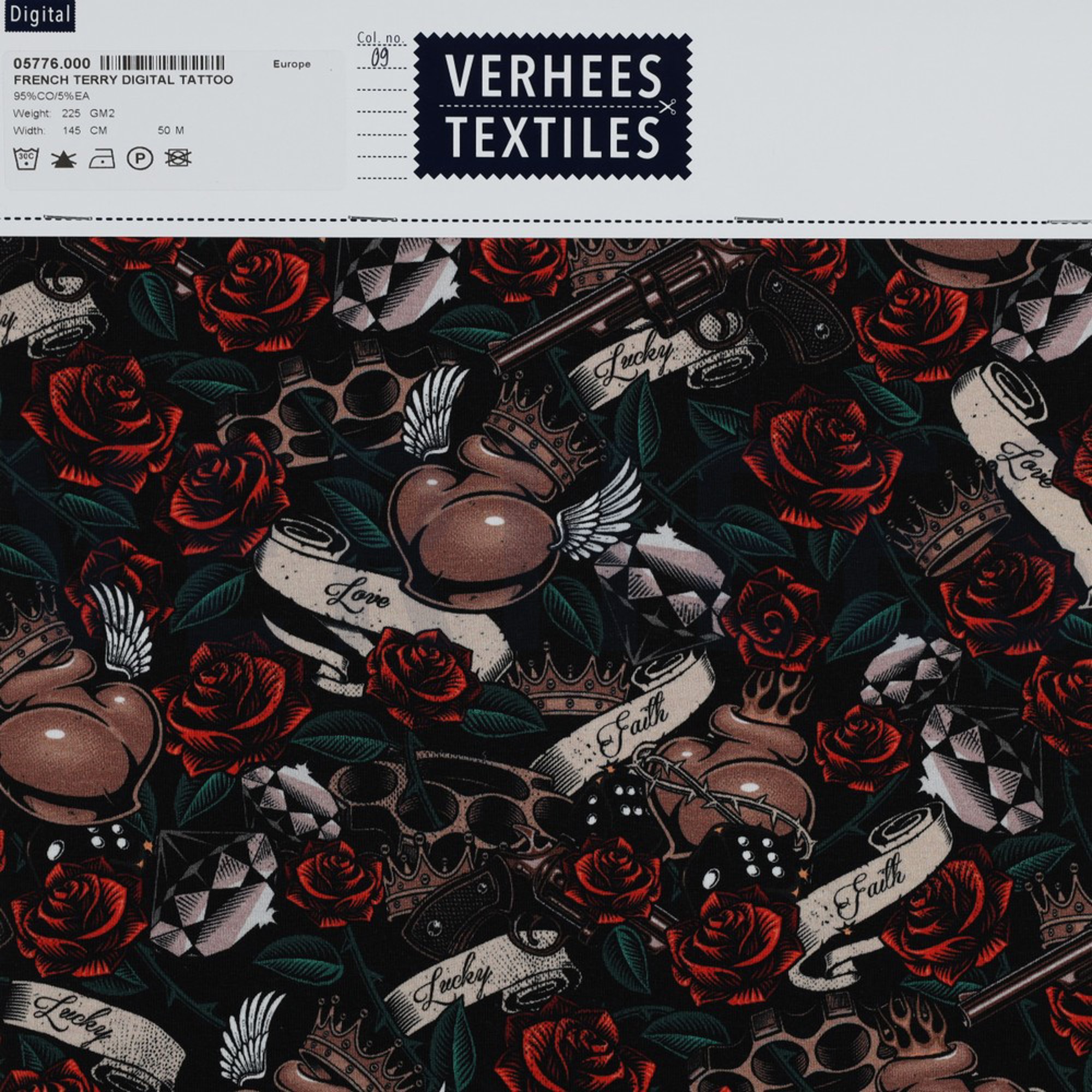 FRENCH TERRY DIGITAL TATTOO BLACK/TAUPE (high resolution) #4