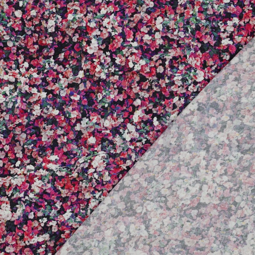 VISCOSE LUREX DIGITAL FLOWERS FUCHSIA #7