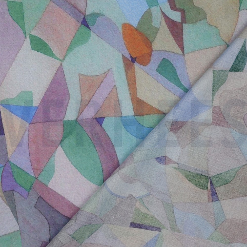 COTON VOILE DIGITAL ABSTRACT MULTICOLORE #7
