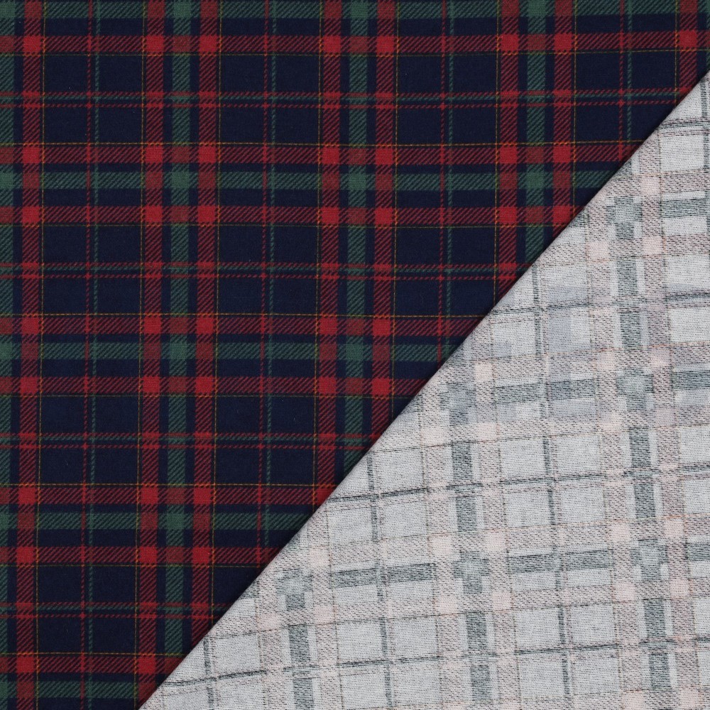 FLANNEL CHECKS NAVY #7