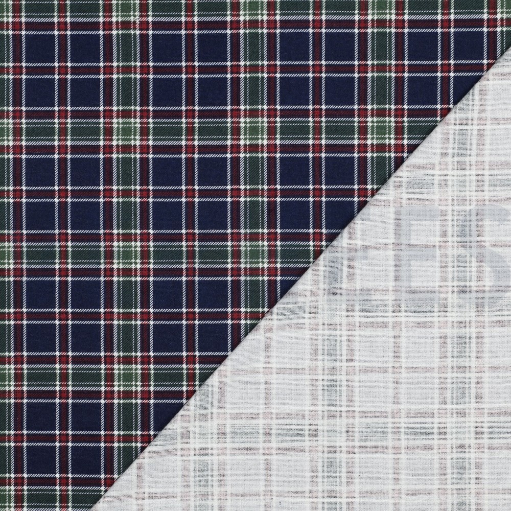 FLANELLE CARREAUX BLEU MARINE #7