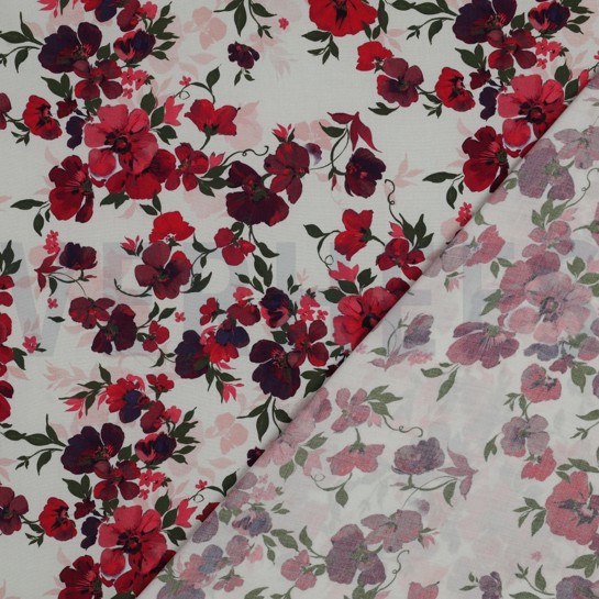 LENZING™ ECOVERO™ DIGITAL FLOWERS OFFWHITE #7