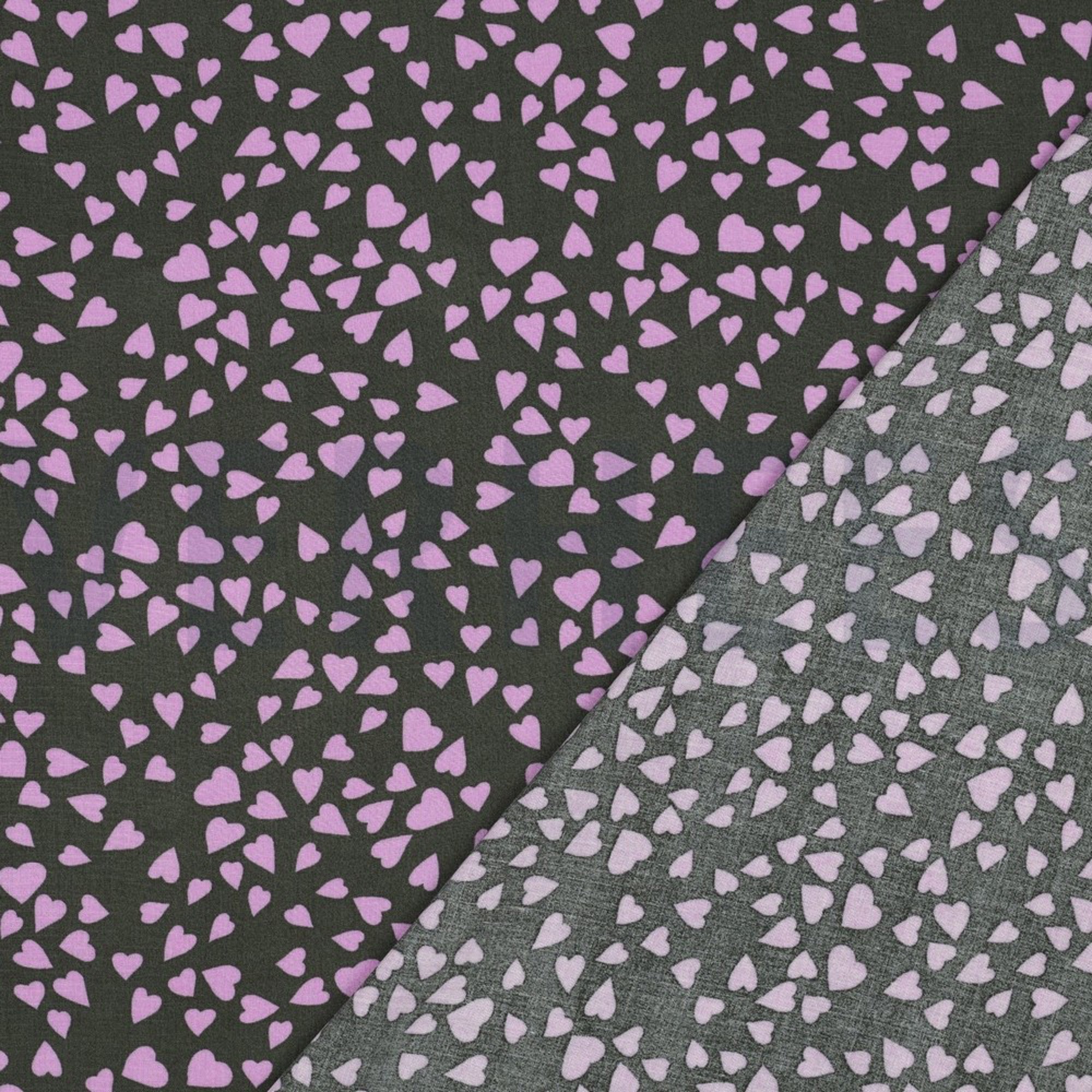 LENZING™ ECOVERO™ HEARTS ARMY GREEN (high resolution) #4