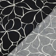 BAUMWOLLE SATIN BLUMEN SCHWARZ (thumbnail) #4