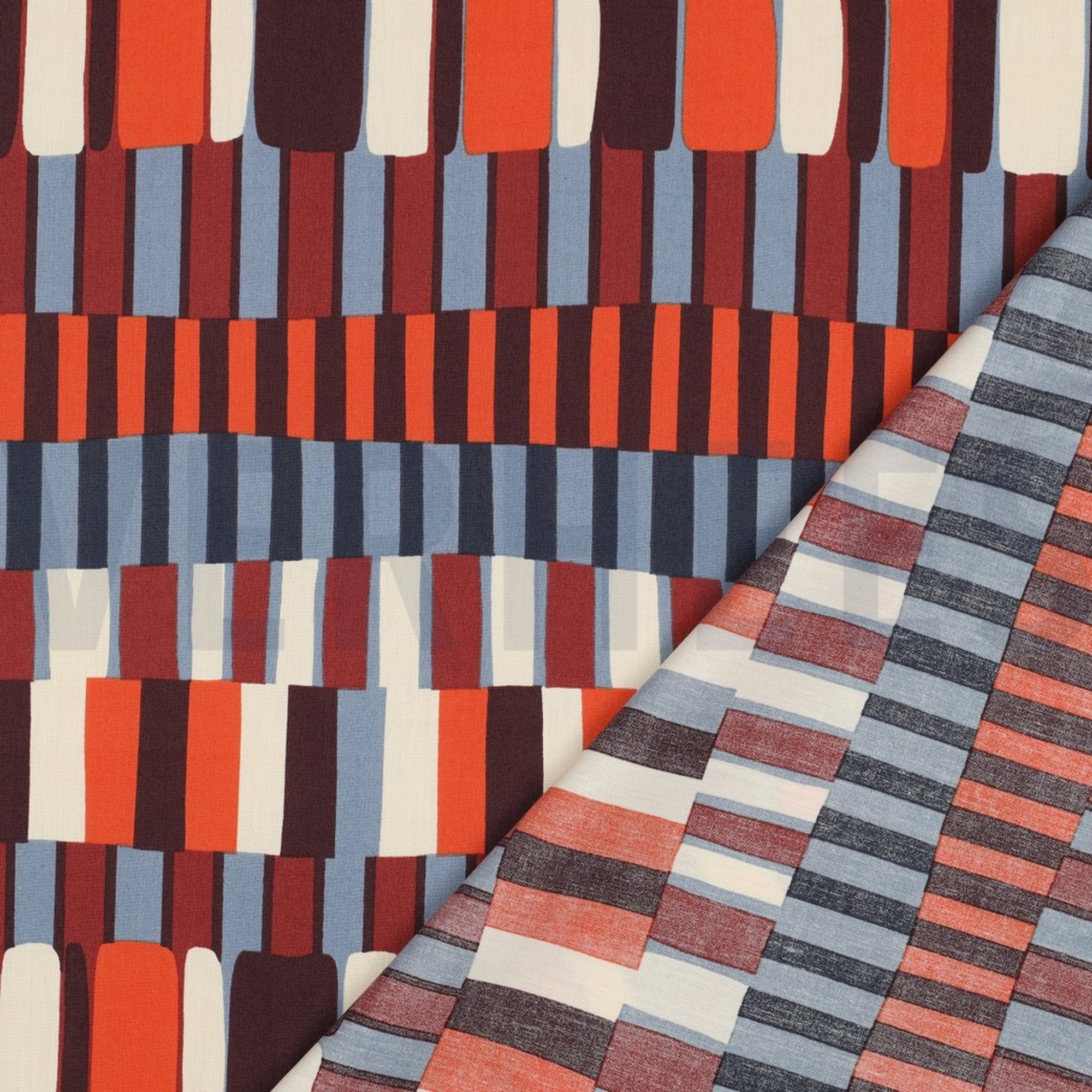 BAUMWOLLE VISKOSE STREIFEN JEANSBLAU (high resolution) #4