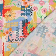 COTTON SATIN DIGITAL PATCHWORK YELLOW (thumbnail) #4