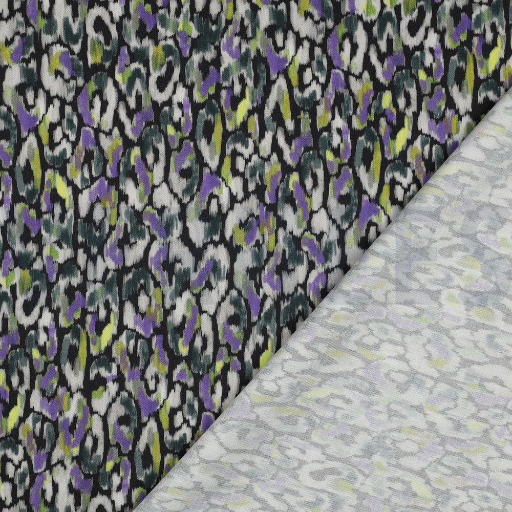 BAUMWOLLE SATIN DIGITAL TIERHAUT SCHWARZ #7