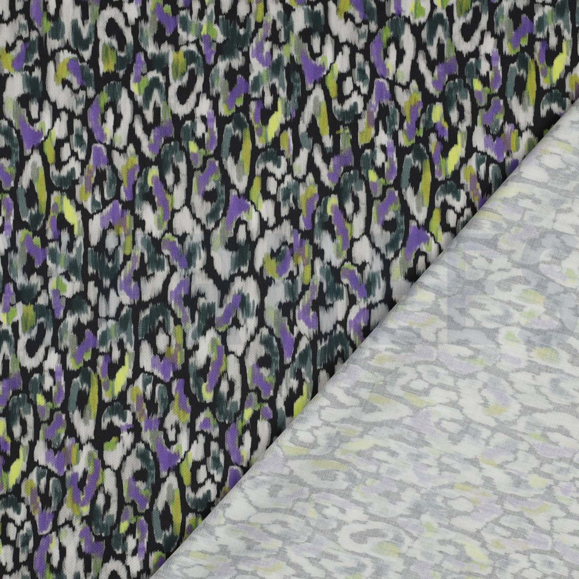 COTTON SATIN DIGITAL ANIMAL SKIN BLACK (high resolution) #4