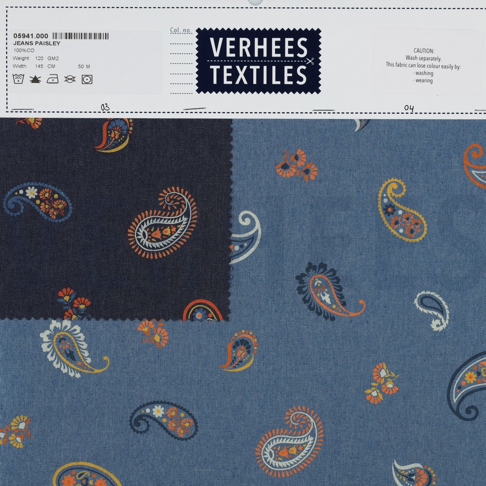 JEANS PAISLEY SCHADUWBLAUW #7