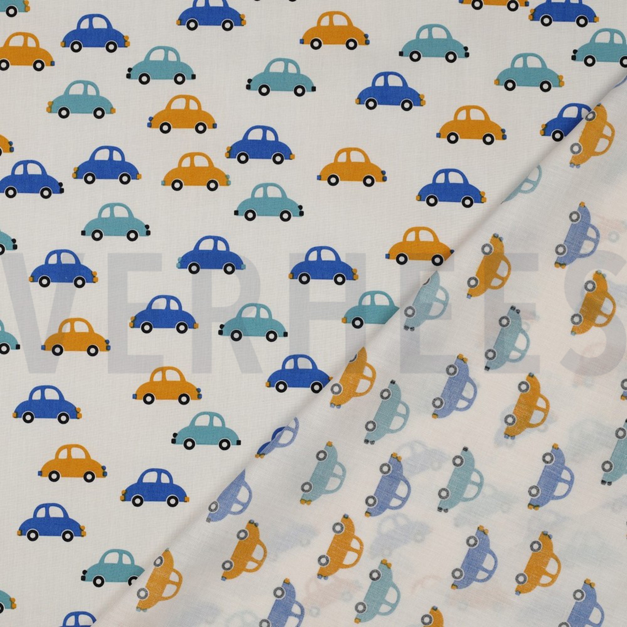 POPELINE DE COTON VOITURES BLANC CASSÉ (high resolution) #4