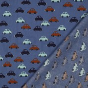 BAUMWOLLE POPELINE AUTOS JEANSBLAU (thumbnail) #4