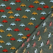 KATOENEN POPLIN AUTO’S LEGERGROEN (thumbnail) #4