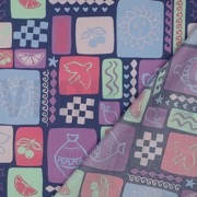 BAUMWOLLE POPELINE SOMMER PATCHWORK JEANSBLAU (thumbnail) #4