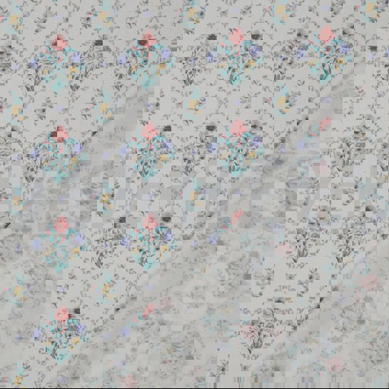 FINE POPLIN DIGITAL FLOWERS OFFWHITE #7