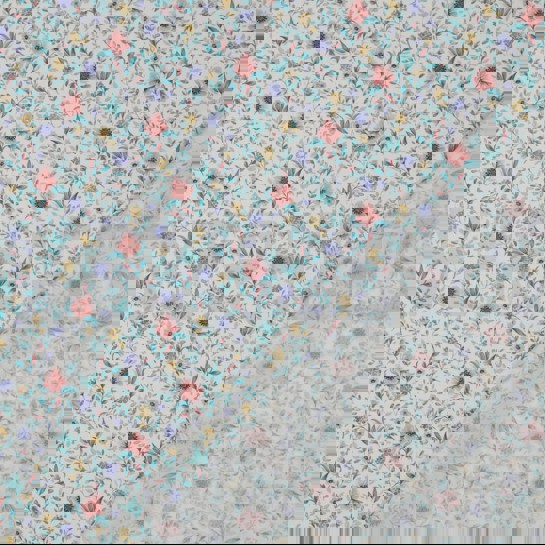 POPELINE DE COTON DIGITAL FLEURS BLANC CASSÉ #7