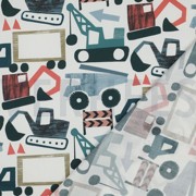 BAUMWOLLE POPELINE DIGITAL FAHRZEUGE GEBROCHEN WEISS (thumbnail) #4