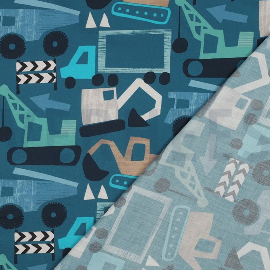 FINE POPLIN DIGITAL VEHICLES PETROL #7