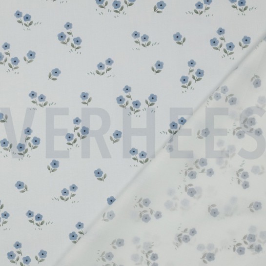 BAUMWOLLE POPELINE DIGITAL VIVE LA FRANCE WEISS #7