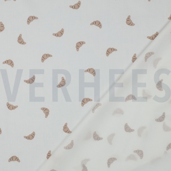 KATOENEN POPLIN DIGITAAL VIVE LA FRANCE WIT #7