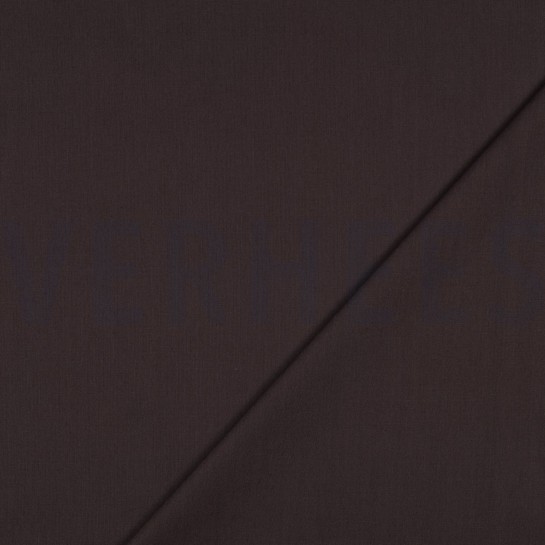 KATOENEN POPLIN DONKERBRUIN #7