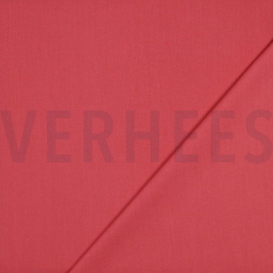 KATOENEN POPLIN DONKER KORAAL #7