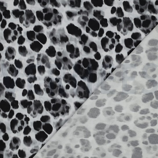 VISKOSE SATIN DIGITAL TIERHAUT SCHWARZ #7