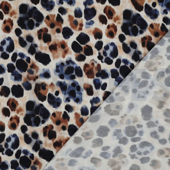 VISCOSE SATIN DIGITAL ANIMAL SKIN ECRU #7