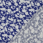 VISCOSE STRETCH FLOWERS COBALT (thumbnail) #4